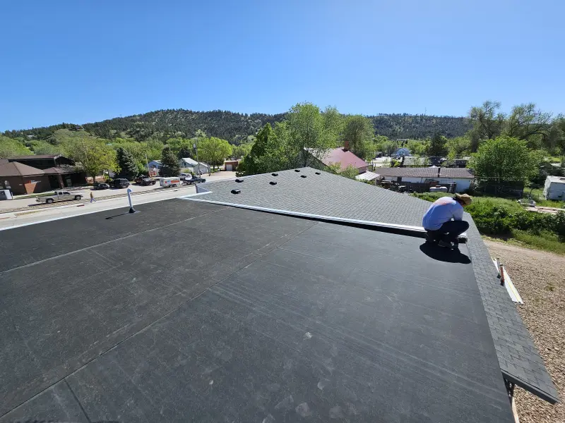 Commercial flat roof project in the Black Hills